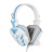 Наушники COSONIC CH-6118A (игровые, USB подсветка, бело-голубые, с микрофоном)